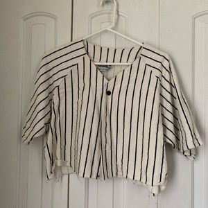 Urban Outfitters | Cropped Baseball Jersey Shirt